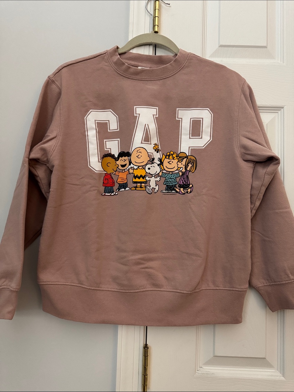 GAP Mauve Pink Peanuts Crewneck Sweatshirt